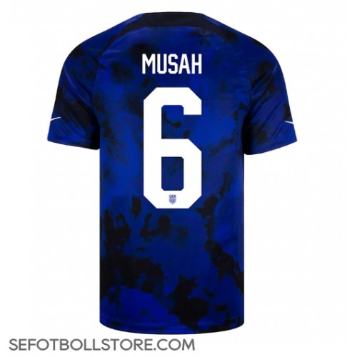 Förenta staterna Yunus Musah #6 Replika Bortatröja VM 2022 Kortärmad